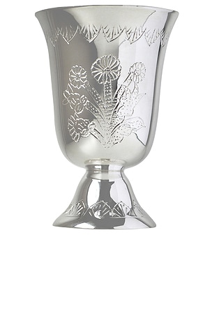 Silver Pleated Wine Goblet Chefanie