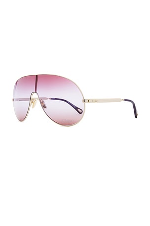 Chloe Aly Sunglasses in Metallic Gold