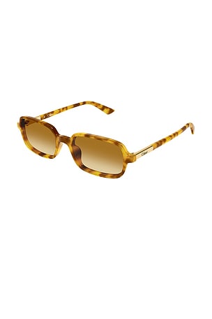 Chloe Rectangular Sunglasses in Brown