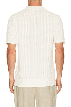CHE Santino Textured Polo in Cream