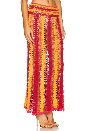 CeliaB X Revolve Skirt in Orange,Red
