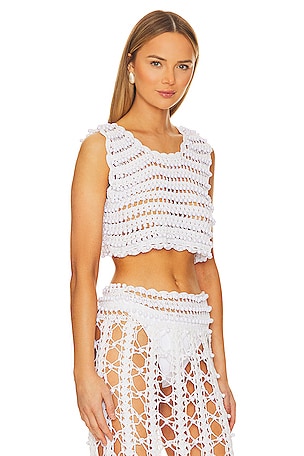 CeliaB x REVOLVE Baffin Crop Top in White