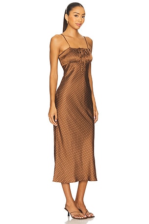 Ciao Lucia Leo Dress in Brown