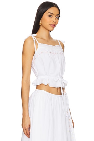 Ciao Lucia Arae Top in White