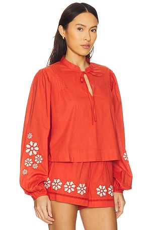 Ciao Lucia Salm Top in Red