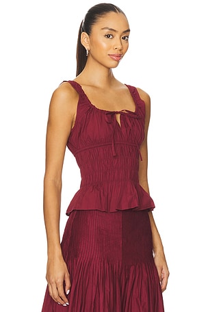 Ciao Lucia Gigi Top in Burgundy