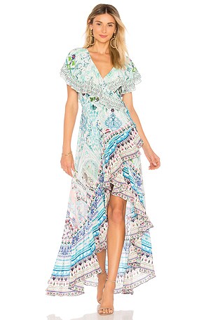 chinese dress ladies Button Front Frill Dress - Seville Sweetheart - Camilla
