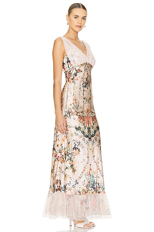 Camilla Bias Maxi Dress in Rose