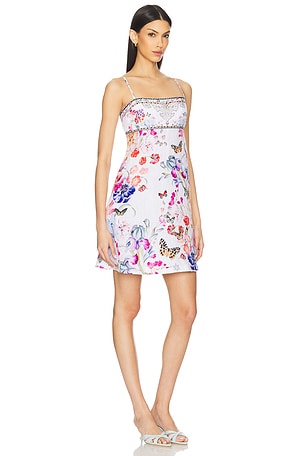 Camilla Mini Sundress in Ivory,Blue