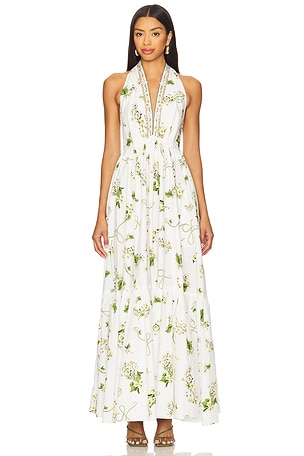 Ruffle Hem Halter Dress Camilla