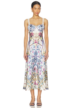 Gathered Bodice Bias Dress Camilla