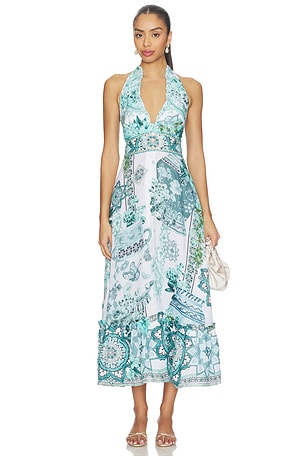 Ruffle Neck Halter Dress Camilla