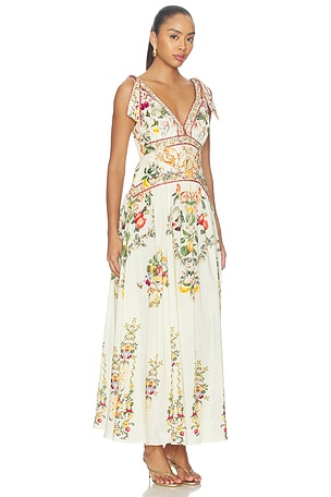 Camilla Tie Shoulder Dress in Cream
