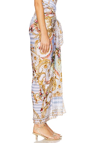 Camilla Long Sarong en Baby Bleu,Jaune