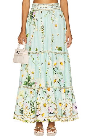 High Waisted Tiered Skirt Camilla