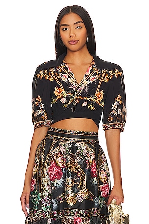 Tie Front Cropped TopCamilla$325