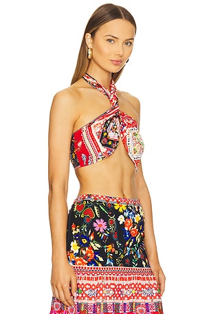Camilla Scarf Top in Pink