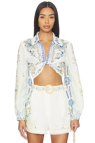 Cropped Wrap Shirt Camilla