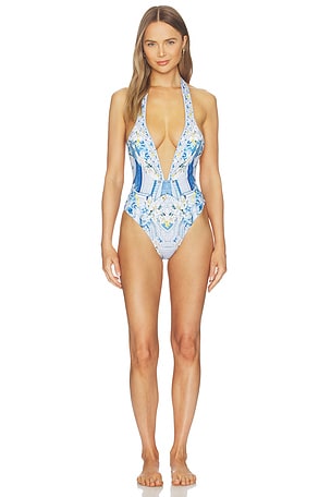 Plunge Halter One Piece Camilla