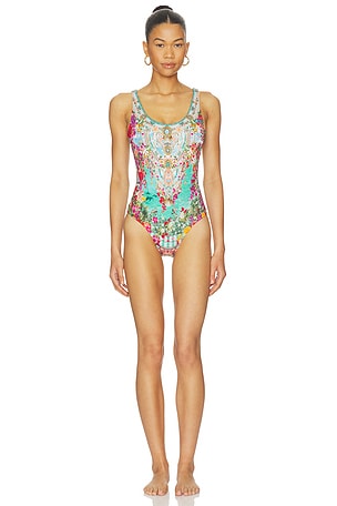 Thick Strap Scoop Neck One Piece Camilla