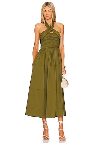 green emerald velvet dress Cinq A Sept Women's Colina One-Shoulder Cocktail Dress - Jade