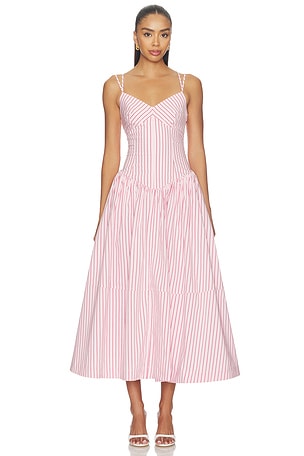 Rose Stripe Dagna Dress Cinq a Sept