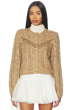 Bugle Fringe Lisabeth Cardigan Cinq a Sept