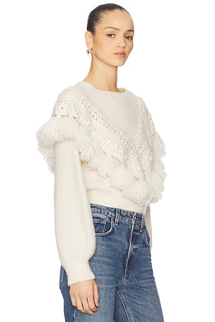 Cinq a Sept Mariali Pullover in Ivory. Size XS. Also