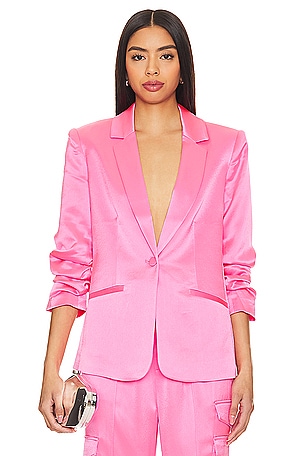 Power Moves Pink Velvet Plus Size Blazer – Haute2Wear