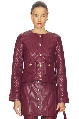 Faux Leather Brooke Jacket Cinq a Sept