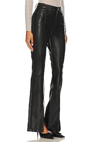 Cinq a Sept Faux Leather Shanis Pant in Black