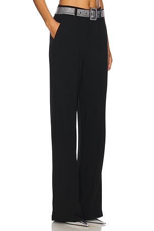 Cinq a Sept Heatset Belt Ester Pant in Black