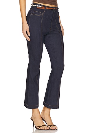Cinq a Sept Rhinestone Shannon Pant in Navy