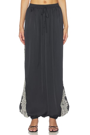 Cinq a Sept Esme Satin Verne Pant in Black