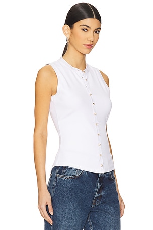 Cinq a Sept Sleeveless Beverly Top in White