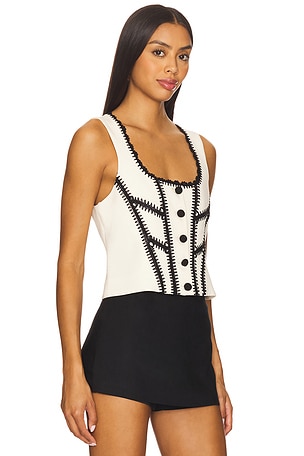 Cinq a Sept Crochet Sinclaire Top in Neutral