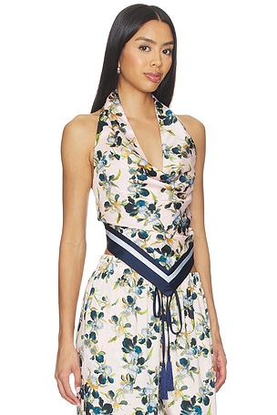 Cinq a Sept Trailing Iris Asher Top in Rose,Blue