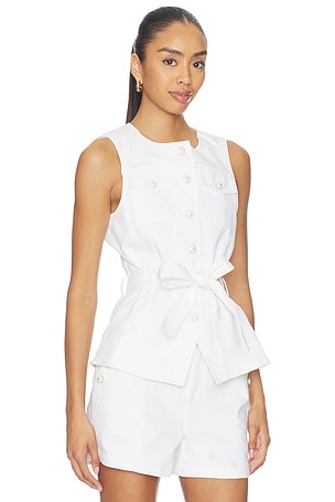 Cinq a Sept White Denim Reenee Vest in White