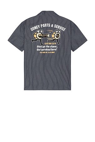 Coney Island Picnic Parts & Service Button Up in Navy