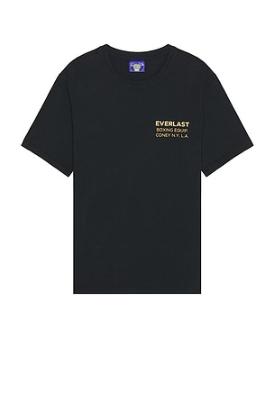 Coney Island Picnic x Everlast Lover Garment Dyed Semi Crop Tee in Black