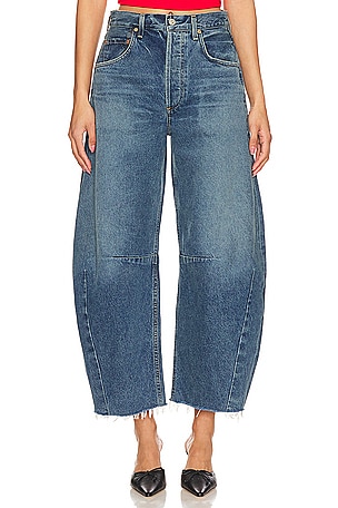 Agolde Dara Mid-rise Wide-leg Jeans in Blue