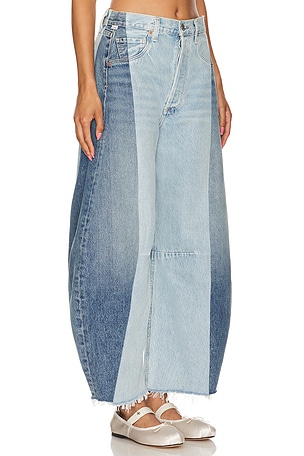 Citizens of Humanity Pieced Horseshoe Wide Leg in Denim-Medium
