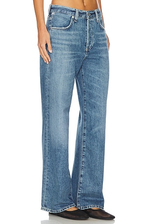 Citizens of Humanity Annina Petite Wide Leg Jeans in Denim-Medium