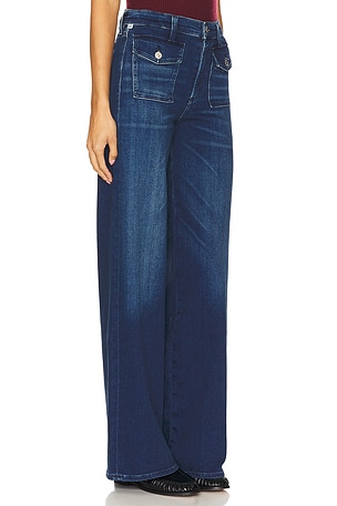 Citizens of Humanity Raven Patch Pocket Wide Leg in Denim-Dark