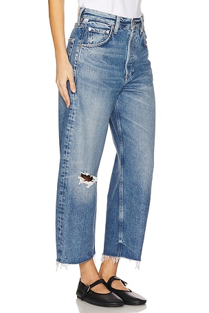 Citizens of Humanity Ayla Undone Hem Crop Jeans in Blue