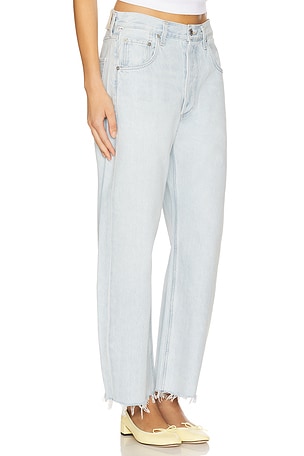 Citizens of Humanity Ayla Undone Hem Crop Jeans in Blue