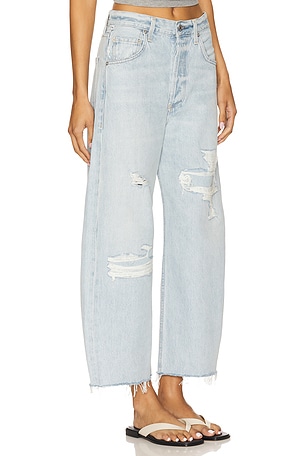 Citizens of Humanity Ayla Cut Hem Crop Jeans in Blue