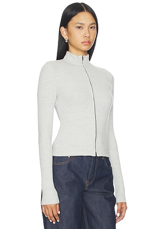 Citizens of Humanity Zip Cardigan in Light Grey