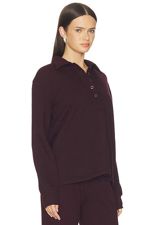 Citizens of Humanity Vintage Polo Pullover in Burgundy