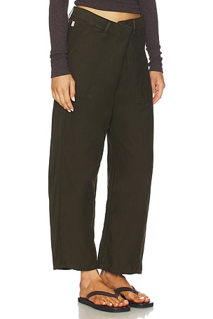 Citizens of Humanity Ines Crop Utility Trouser in Dark Green